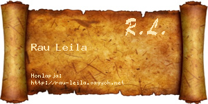 Rau Leila névjegykártya